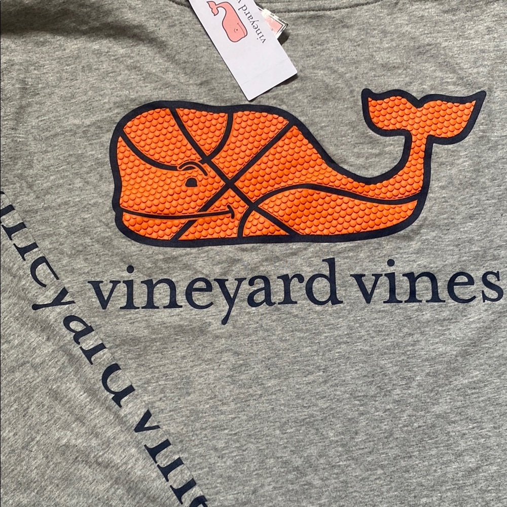 Vineyard Vines LS Pocket Tee Basketball Whale - Picture 2 of 4
